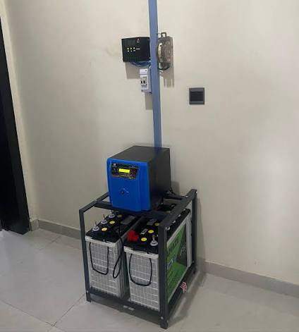 Compact inverter on battery rack